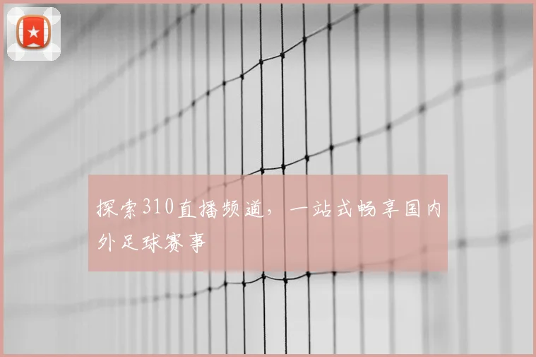 探索310直播频道，一站式畅享国内外足球赛事